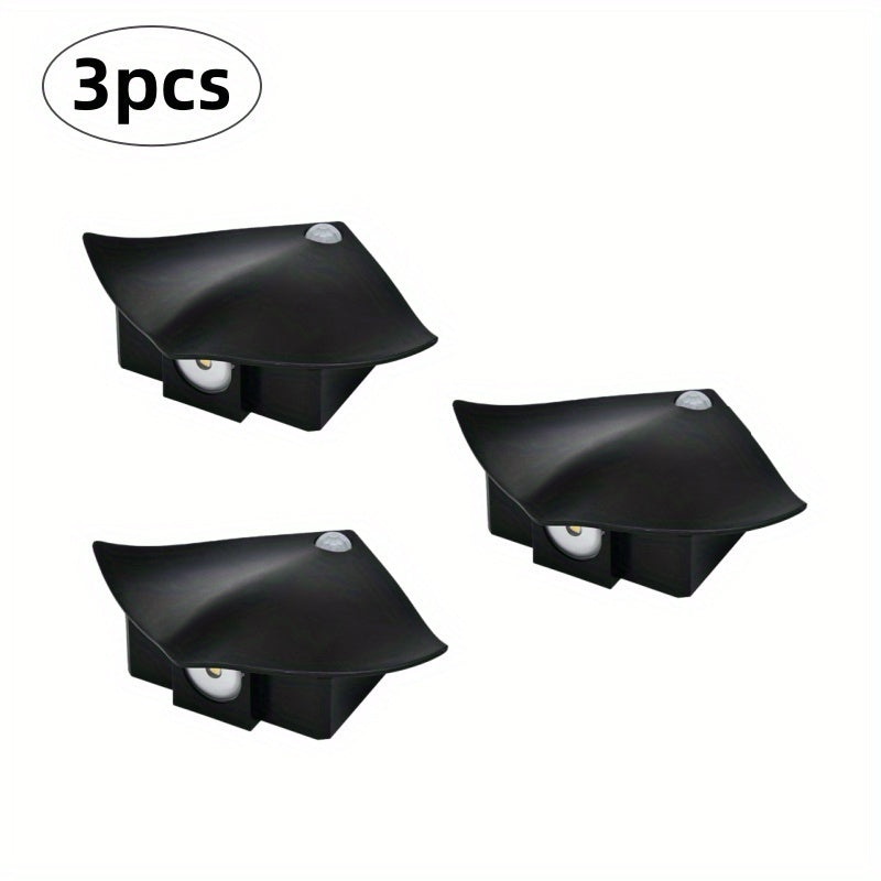 3-Pack Motion Sensor LED Night Lights, Devil Fish Design, USB Rechargeable Magnetic Wall Lamps, Dimmable Warm Light for Bedroom, Stairs, Holiday Decor