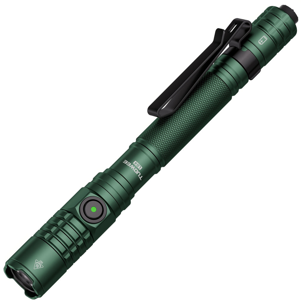 1000LM Rechargeable LED Flashlight, Tactical Tail Switch, USB-C Charging, Pocket Clip for EDC, Camping, Hiking, Emergency