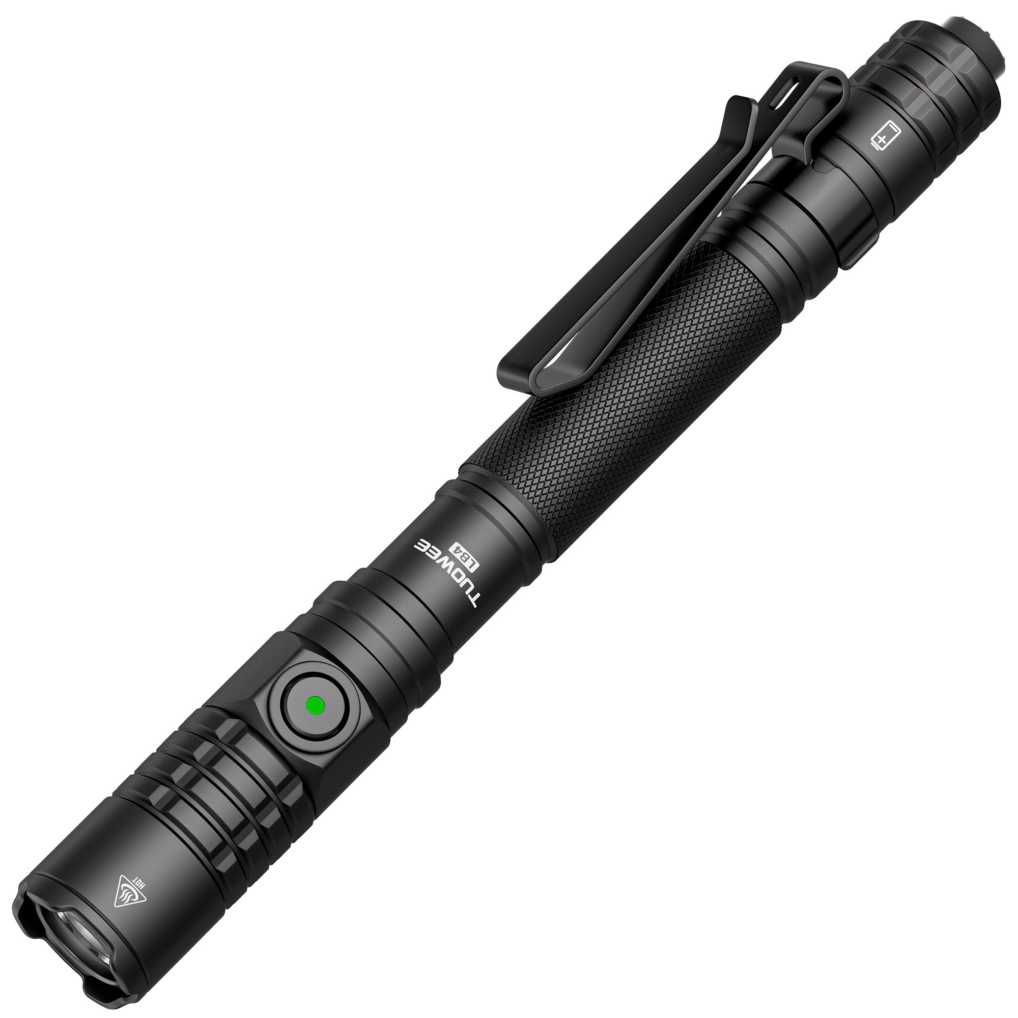1000LM Rechargeable LED Flashlight, Tactical Tail Switch, USB-C Charging, Pocket Clip for EDC, Camping, Hiking, Emergency