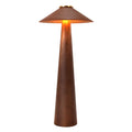 Wooden Touch Nightlight Decorative for Home Office Battery Operated Small LED Table Lamp with USB-C Charging Port, Rechargeable Dimmable Lamps, Leather Battery Powered Lamps for Birthday Christmas Presents