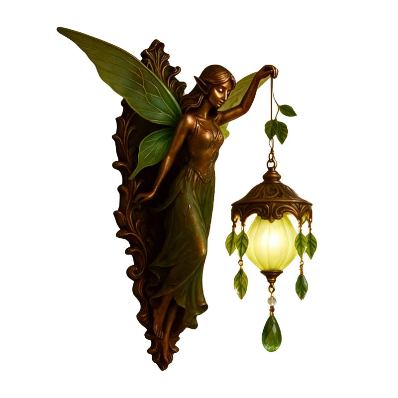 9.84-Inch Elf Wall Light - Classic Night Lamp, Graceful Fairy Style, Gentle Eye-Friendly Illumination, Perfect for Indoor Decoration, Holiday Home Decor, Bedroom & Dining Room Highlights - Whimsical Theme Decorative Lighting (Batteries Excluded)