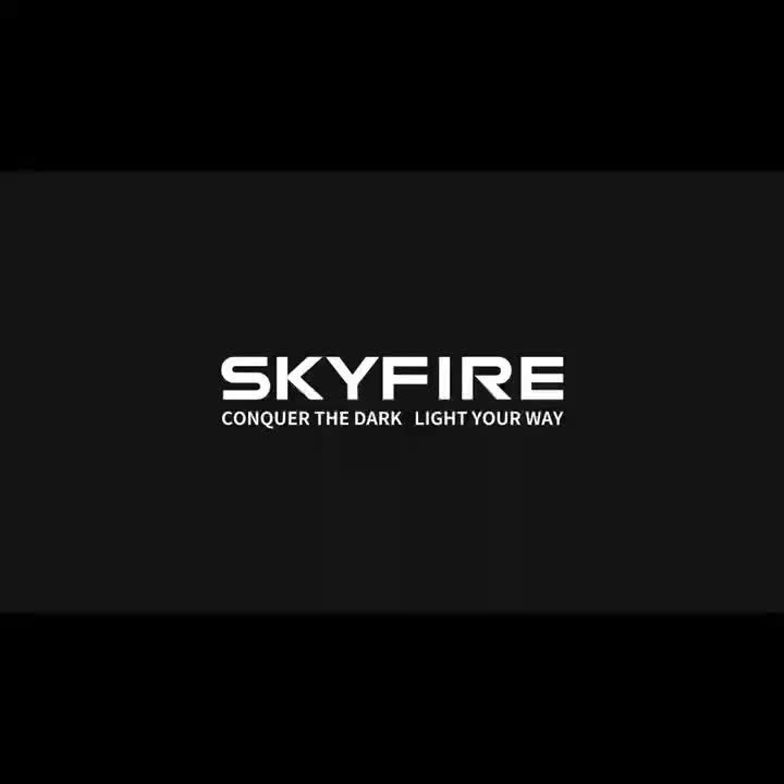 SKYFIRE LED Flashlight High Lumen, Super Bright Rechargeable Flashlight, with Ignition Lens, Adjustable Focus, Four Modes, Suitable for Camping, Outdoor, Farm, Family Use