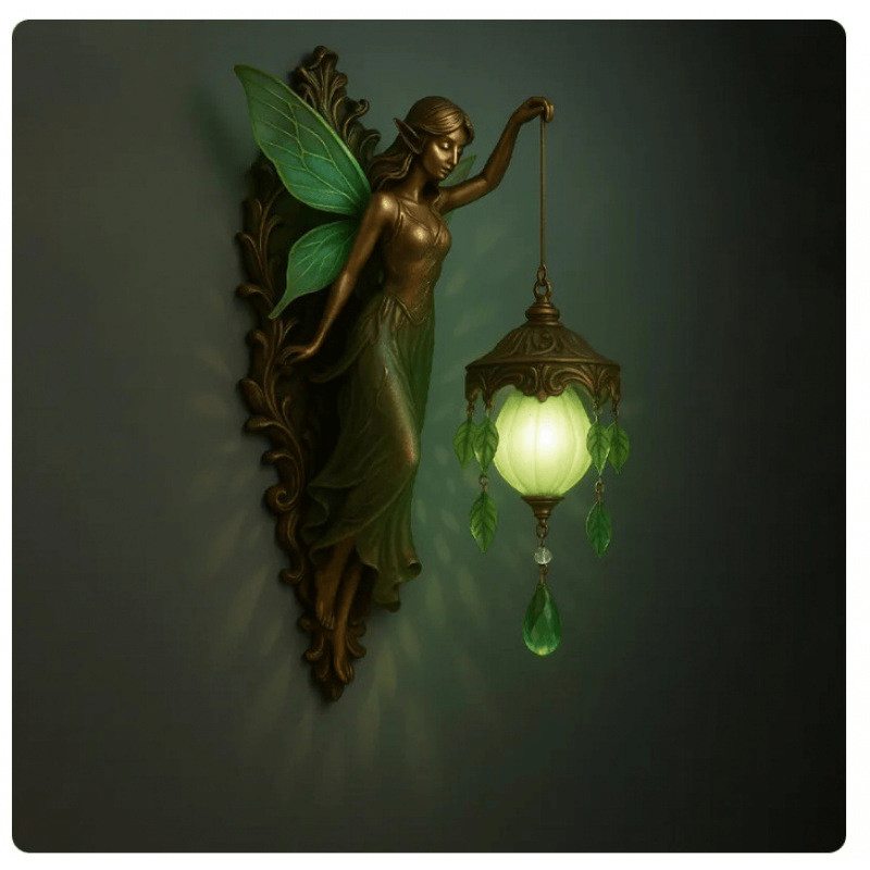 25Cm Mermaid And Fairy Wall Lamp, Vintage Night Light Elegant Mermaid Tail Design, Warm Ambient Lighting Ideal for Bedroom, Hotel, And Restaurant Decor Dreamy Themed Decorative Lighting The Perfect Holiday Gift