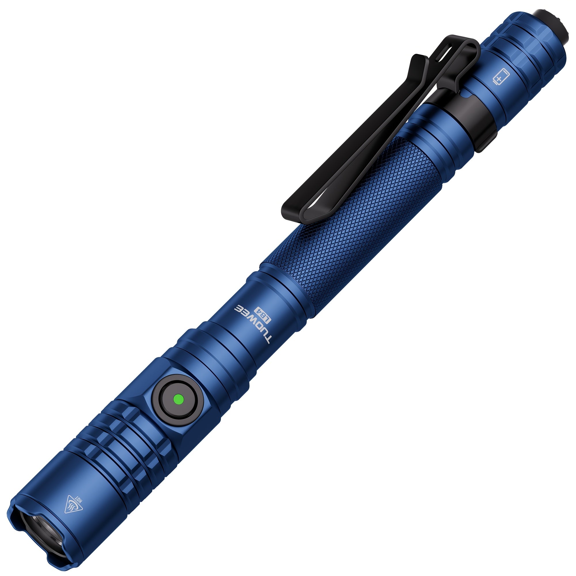 1000LM Rechargeable LED Flashlight, Tactical Tail Switch, USB-C Charging, Pocket Clip for EDC, Camping, Hiking, Emergency
