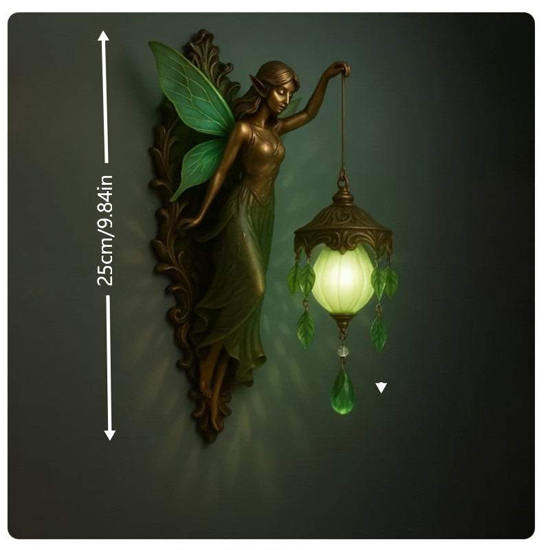 25Cm Mermaid And Fairy Wall Lamp, Vintage Night Light Elegant Mermaid Tail Design, Warm Ambient Lighting Ideal for Bedroom, Hotel, And Restaurant Decor Dreamy Themed Decorative Lighting The Perfect Holiday Gift