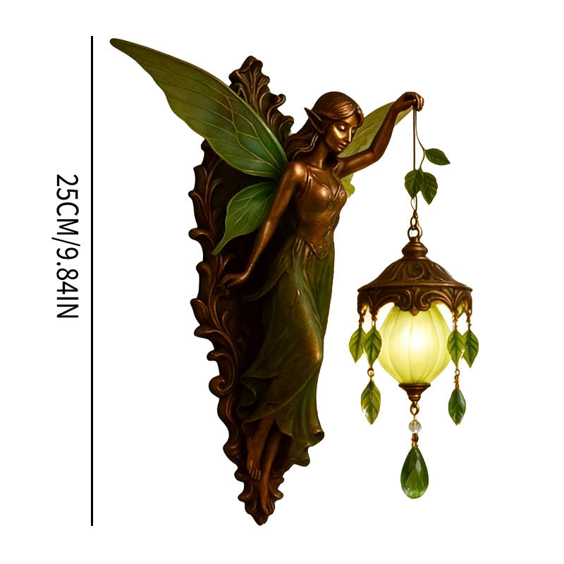 9.84-Inch Elf Wall Light - Classic Night Lamp, Graceful Fairy Style, Gentle Eye-Friendly Illumination, Perfect for Indoor Decoration, Holiday Home Decor, Bedroom & Dining Room Highlights - Whimsical Theme Decorative Lighting (Batteries Excluded)
